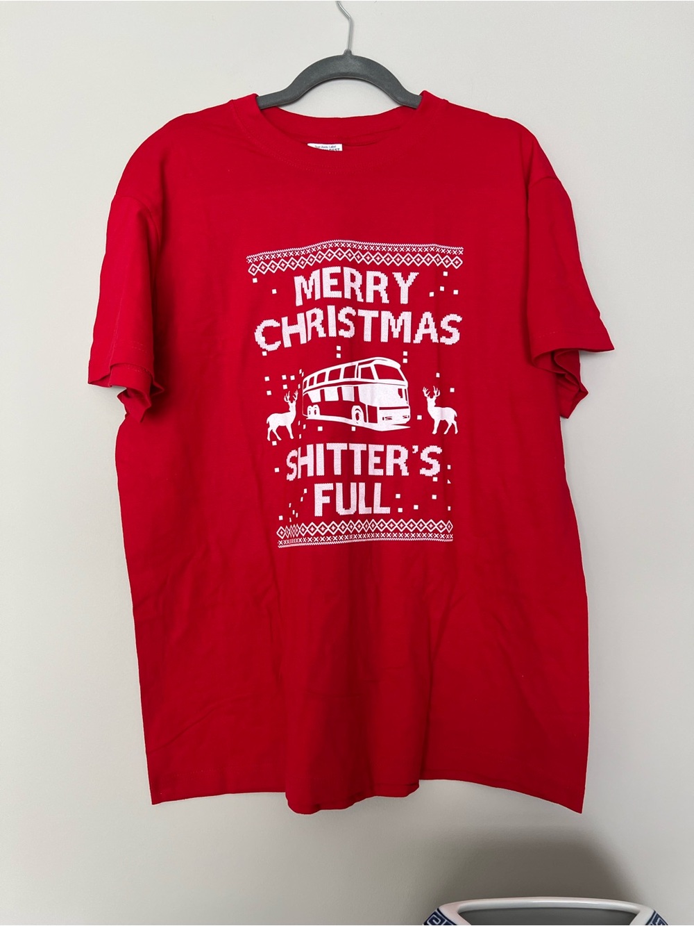 Red Merry Christmas Graphic Tee - Unbranded